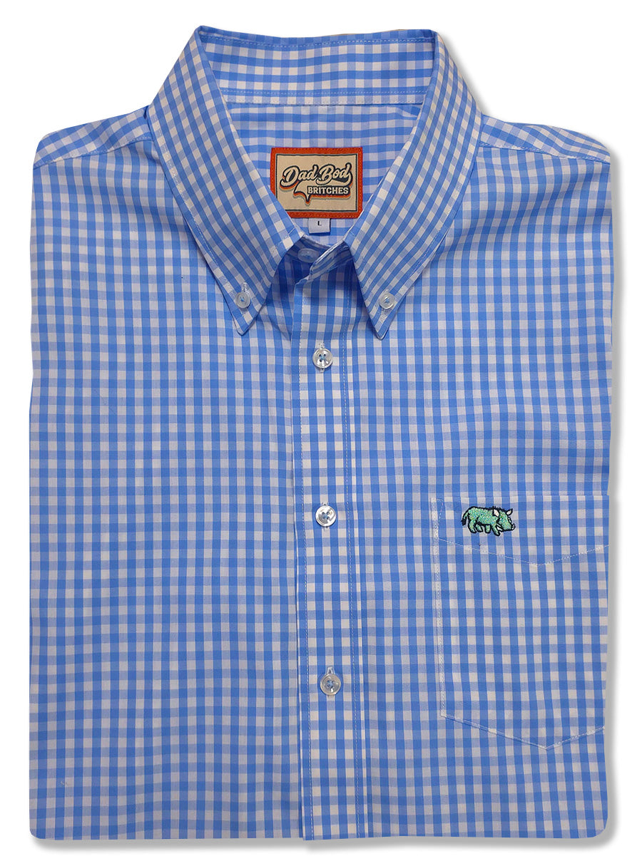 Dad Bod Shirts XXL / Light Blue Check